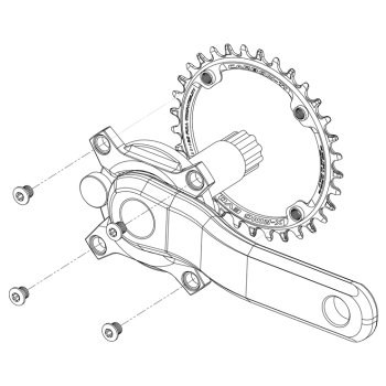 Carbon-Ti X-Ring EVO Chainring - 104mm | BIKE24