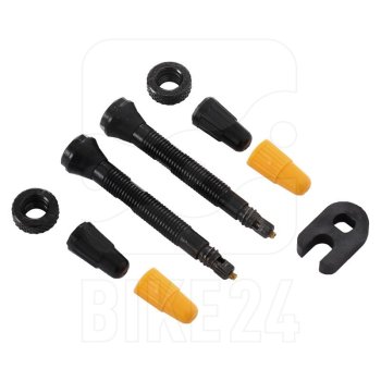 Kit con 2 Válvulas Tubeless Krayton Latón CP - 40mm + Llave + Conector