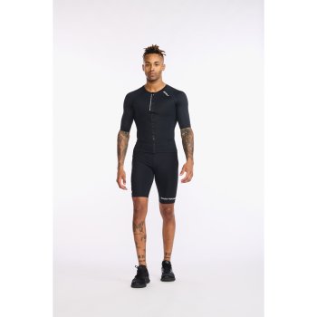 2XU Aero Tri Sleeved Top Men - black/white | BIKE24