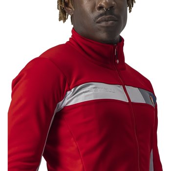 Castelli Mortirolo 6S Jacket Men - red/silver grey-silver