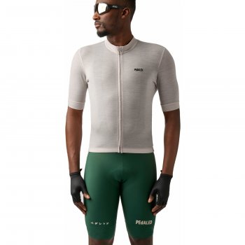 PEdALED Odyssey Merino Cycling Jersey - Men's Off-White, S