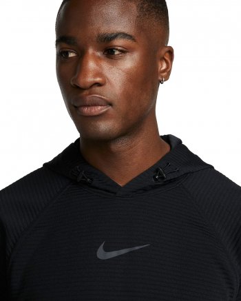 Nike Pro Dri-FIT Fleece Fitness Pullover Men - black/iron grey DV9821-010