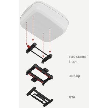 KlickFix Crochets GTA Pour Rail Universel – Noir, Lot De 4 – Accessoires Mixte