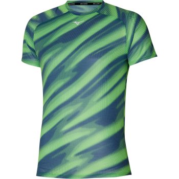 Mizuno DryAeroFlow Graphic Tee Men Light Green BIKE24