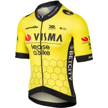 RAPidGEAR Team Visma | Lease a Bike Premium Short Sleeve Aero Jersey Men 2025 - yellow