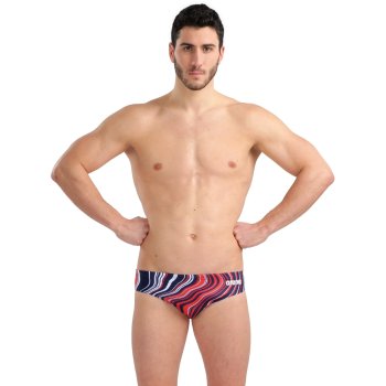 arena Marbled Swim Briefs Men - Navy-Red Multi | BIKE24