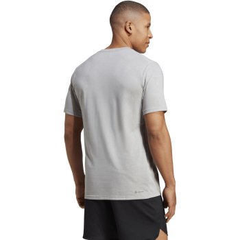 adidas Train Essentials Feelready Logo T-Shirt Men - grey heather/black ...