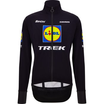 Santini Giacca Antipioggia Ciclismo Uomo - Neo Shell - Team Lidl-Trek 2024  - Fan Line RE5077524LTNEOS - nero NE