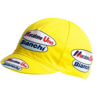 Casquette Cyclisme Vintage Team Mercatone Uno Saeco – Taille Unique, Jaune, Occasion