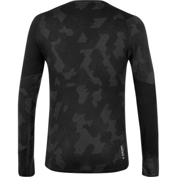 Salewa T-Shirt Manches Longues Homme - Cristallo Warm Alpine Merino  Responsive - black out 910