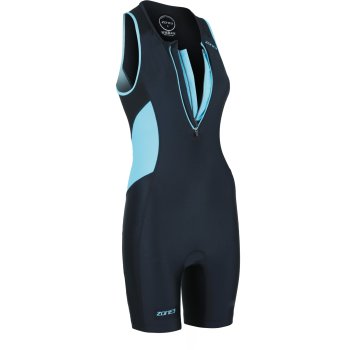 SLS3 Tuta da triathlon da uomo – Premium FX Tri Suit da triathlon – senza maniche trisuit triathlon uomo, grande tasca posteriore, Gradiente bianco e blu, Small