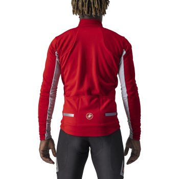 Castelli Mortirolo 6S Jacket Men - red/silver grey-silver