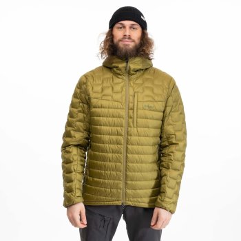 Bergans Magma Light Down Jacket Men w/Hood - olive green | BIKE24