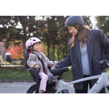 Siège Enfant Hamax Kiss Housse Verte/Gris - Pour Vélo Avec Ou Sans Porte-Bagages
