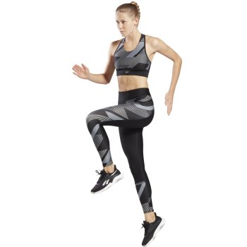 Reebok Lux Perform Tights AOP Women - steely blue