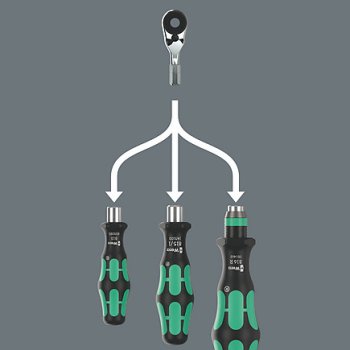 Wera 8011 Zyklop - Mini 4 Bit-ratel 1/4