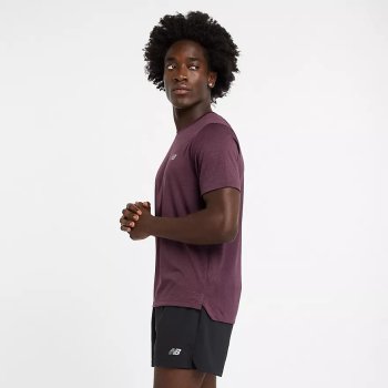 New Balance Camiseta Hombre - Athletics - Plum Brown | BIKE24