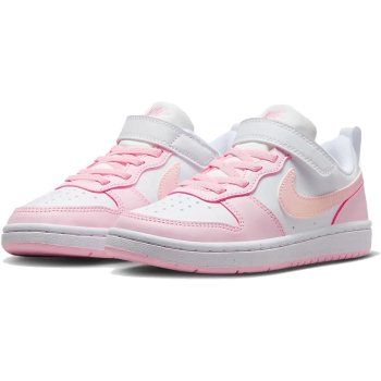 Nike Court Borough Low Recraft PS Kid's Shoes - white/pink foam DV5457-105