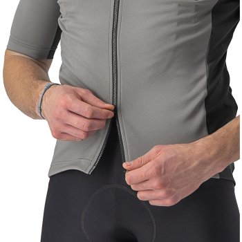 Castelli Perfetto RoS 2 Wind Jersey - nickel grey 064 | BIKE24