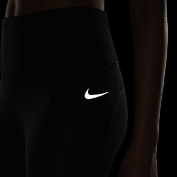 Nike Dri-Fit black cropped athletic mesh insert reflective capri leggings  small
