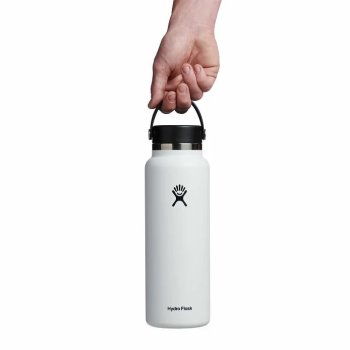Hydro Flask ホワイト40oz Hydro Flask 40oz Wide Mouth Insulated Bottle + Flex Cap - 1182ml