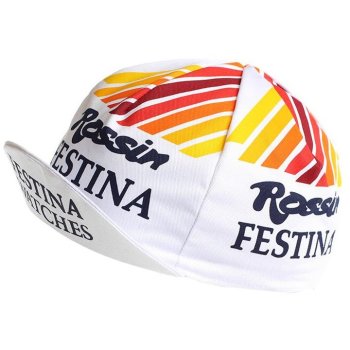 Cappellino Ciclismo Vintage Festina Rossin Squadra Made In Italy Da Apis