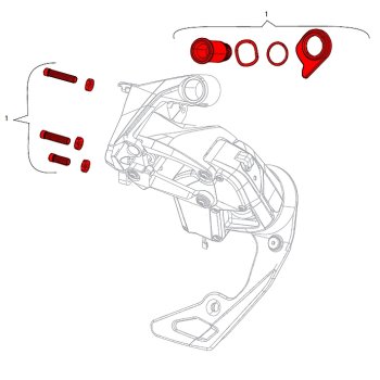 SRAM B-Bolt Kit for Force Wide eTap AXS Rear Derailleurs - 11.7518