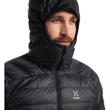 新品 Haglofs LEVA DOWN HOOD black M MEN