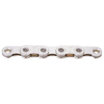 Chaîne Vélo KMC Flat Top 126 Maillons - 12/13 Vitesses, Compatible SRAM AXS, Pré-cirée, Argent, Silencieuse