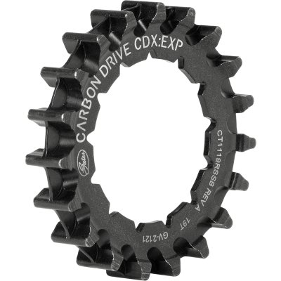 Звездочка Gates Carbon Drive CDX Centertrack - Задняя | Rohloff - шлицевая - черная - 19 т черного цвета