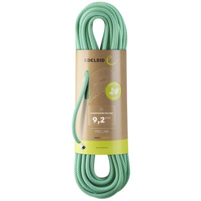 Веревка Edelrid Hummingbird Eco Dry 9,2мм - 70 м - мятно-цитрусово-бирюзовая