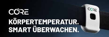 Core-Sensor-2607 - CORE Sensor zur smarten Körpertemperatur-Überwachung am schwarzen Gurt
