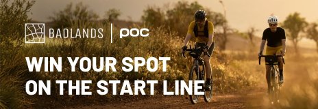 POC Badlands Start Place Raffle – Two riders tackle the Badlands on gravel bikes wearing POC helmets