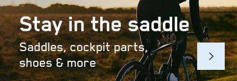 Find your perfect sitting position with ergonomic saddles and cockpit parts