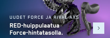 SRAM Force & Rival AXS - RED-huippulaatua Force-hintatasolla.