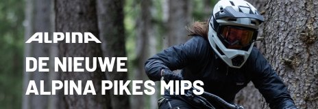 Mountainbikester met Alpina Pikes MIPS integraalhelm in bos