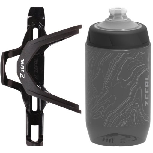 Photo produit de Zéfal Set Pulse Z2 / Sense Pro50 - Bottle Cage + Bottle 500ml - black/grey