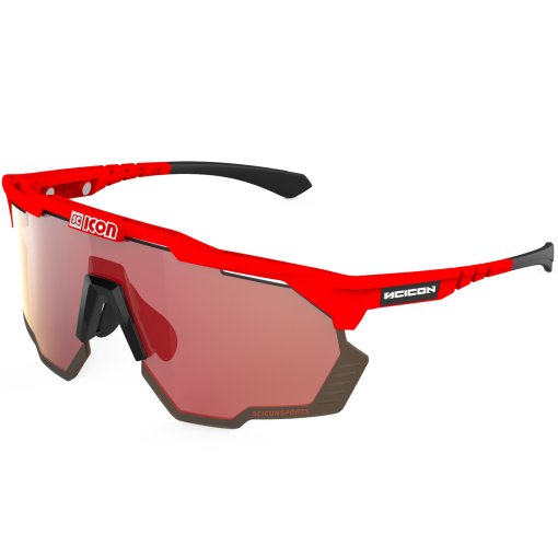 Produktbild von Scicon Aeroshade Kunken Brille - Red Gloss - Multimirror Red | Gardient Mirror Grey