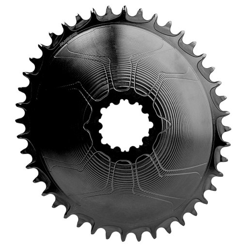 Produktbild von Alugear AERO Kettenblatt - Road/Gravel | Direct Mount (SRAM 3-Bolt) | 1x 10/11/12s - oval | schwarz
