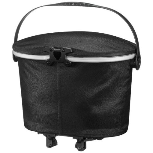 Grand Panier De Vélo Arrière Pliable Et Universel - Rangement Cargo Noir En Plastique - Fixation Sur Porte-bagages