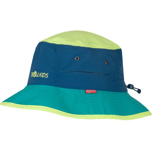 Foto de Trollkids Sombrero Protección Solar Niño - Trollfjord - Sea Green/Madeira Blue/Spring Leaf