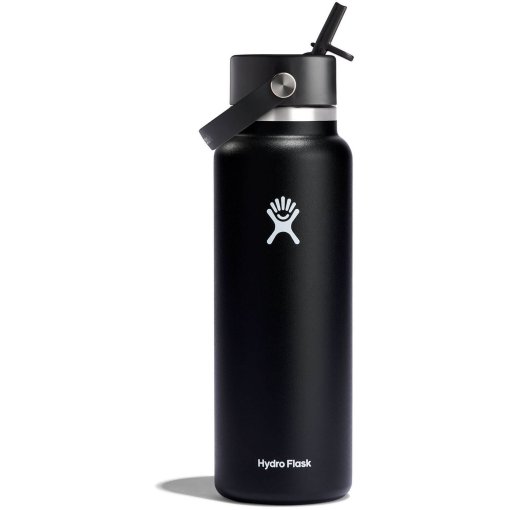 Foto de Hydro Flask Botella Térmica - 32oz Wide Mouth + Tapa Flex Straw - 946ml - Negro