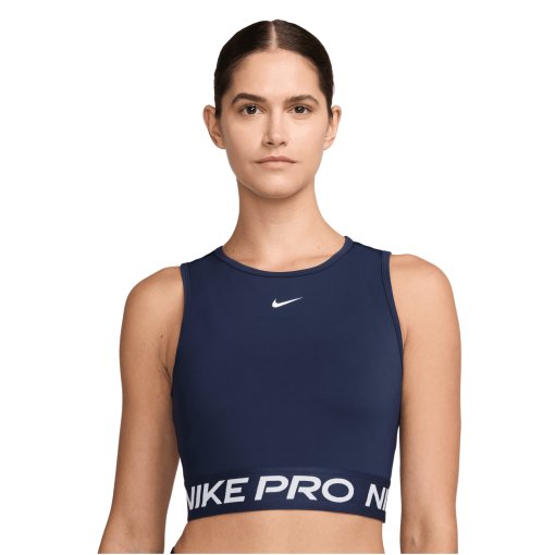 Foto de Nike Camiseta de Tirantes Mujer - Pro Dri-FIT Crop - midnight navy/white FZ3615-410