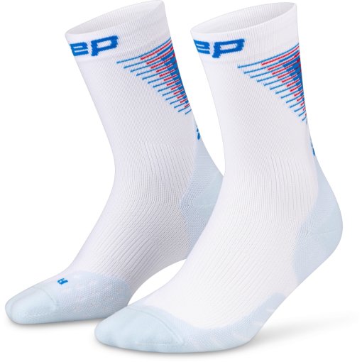 Produktbild von CEP Core Run Edt. Halo Mid Cut Kompressionssocken Herren - white/blue