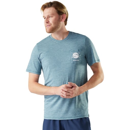 Produktbild von SmartWool Merino Hemp Blend Peak Pints Graphic Kurzarmshirt Herren - Q65 dusty teal