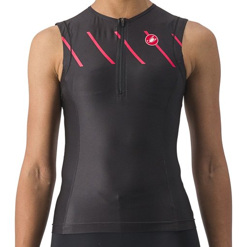 Foto de Castelli Maillot sin Mangas Mujer - Free 2 Tri - black/hibiscus 181