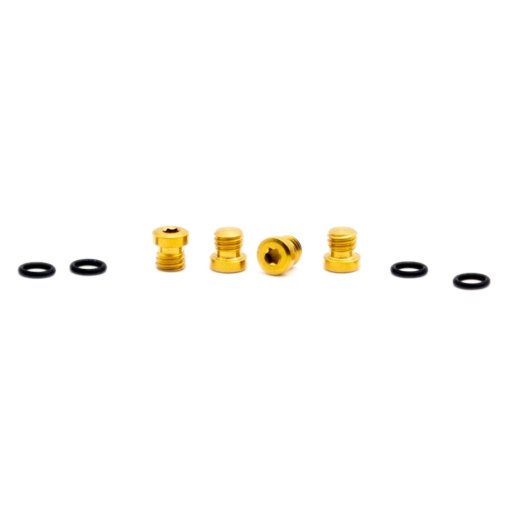 Foto de OAK Components Juego de tornillos de purga - Titanio | SRAM Bleedport DOT | 4 piezas - oro