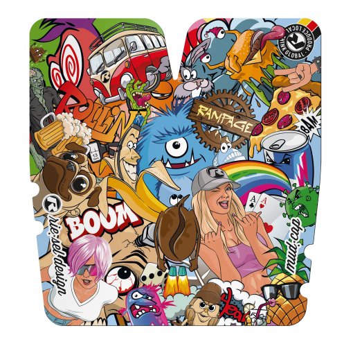 Foto de rie:sel design Mud:cap Visera Extensión de Visera - Stickerbomb Eyecatcher