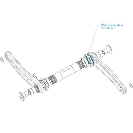 Foto de Hope M36 Crankset Lockring Shim - HC105-20