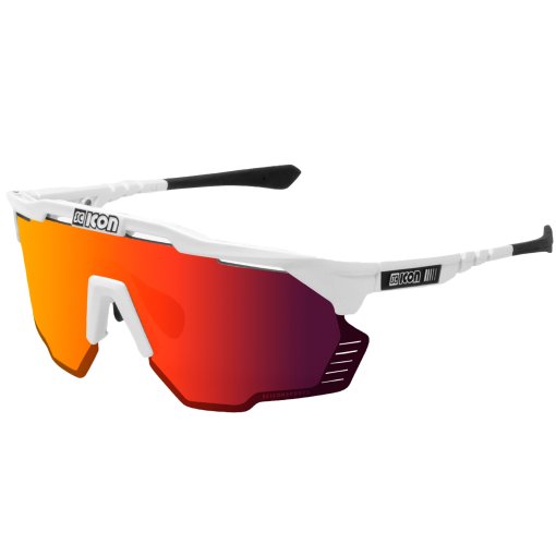 Produktbild von Scicon Aeroshade Kunken Brille - White Gloss - Multimirror Red | Clear
